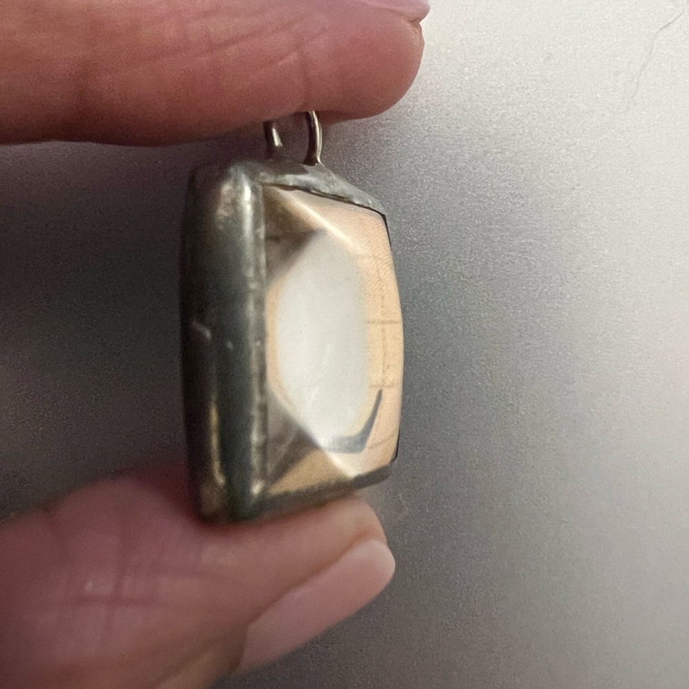 Notebook Initial Square Glass Bubble Pendant - image 4